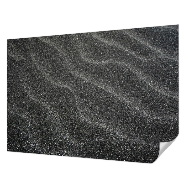 Tapet Textil Autocolant, Wallfluent, Valuri de nisip, Negru, 208 x 146 cm, Pentru Living, Birou, Hol, 010170060950000282635