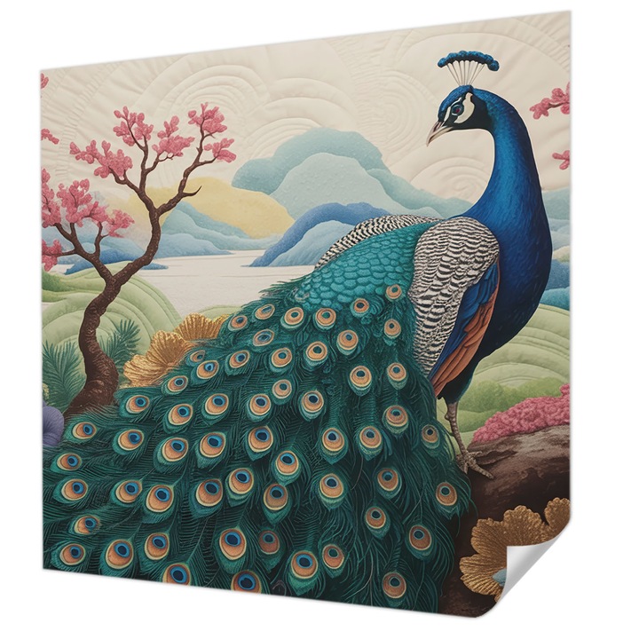 Öntapadós Fotótapéta Falra, Wallfluent, Egzotikus szépség, Zöld, 250 x 250 cm, Klasszikus, Könnyen Felszerelhető, 010170060030000285191