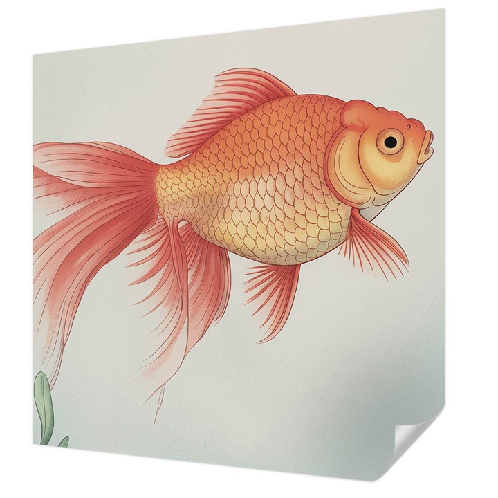 Öntapadós Fotótapéta Falra, Wallfluent, Vízi szépség, Narancssárga, 250 x 250 cm, Nappaliba, Konyhába, 010170060030000285194