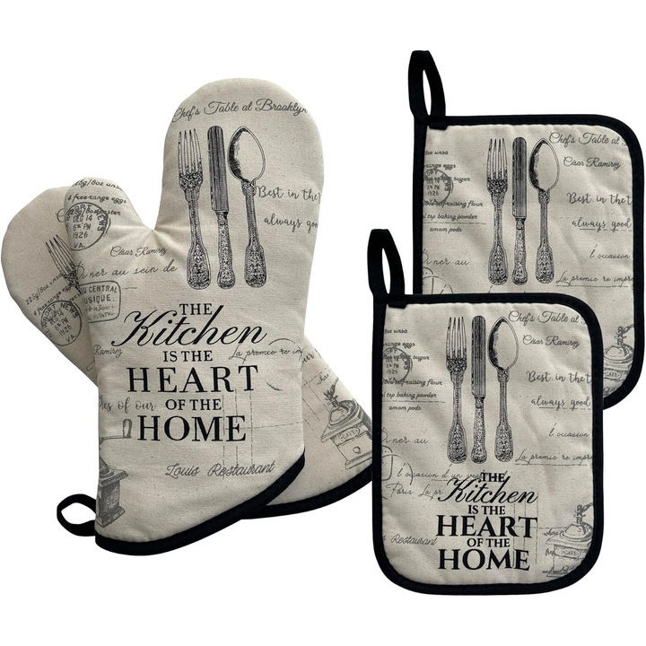 ZORR Sütőkesztyű és Edényfogó Szett, Hőálló, 32 cm