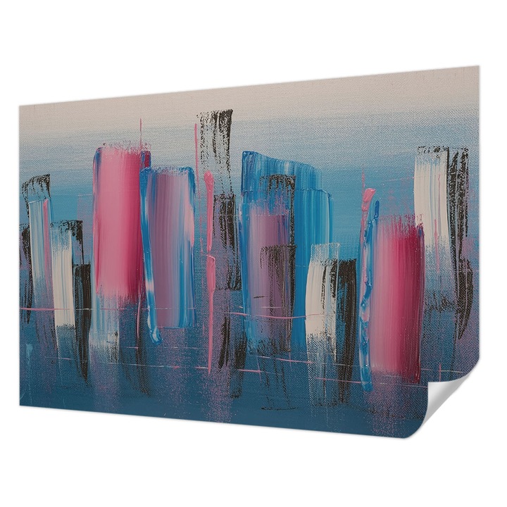 Fali Fotótapéta Autodeziv, Wallfluent, Dungi abstracte, Albastru, 312 x 219 cm, Pentru Perete, Rezistente La Apa, Umiditate Si Pete, 010170060960000285147