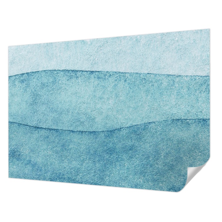 Fali Fotótapéta Autocolant, Wallfluent, Valuri albastre, Albastru, 208 x 146 cm, Pentru Living, Birou, Hol, 010170060950000282771