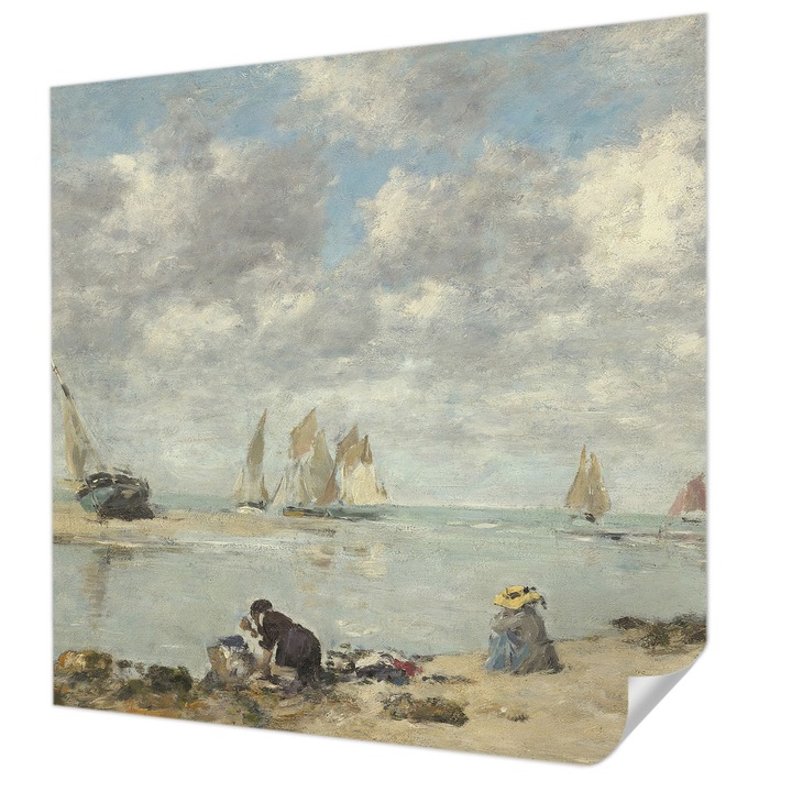 Öntapadós Dekor Tapéta, Wallfluent, Tengeri tájképek, Szürke, 250 x 250 cm, Klasszikus, Könnyen Felszerelhető, 010170060030000285232