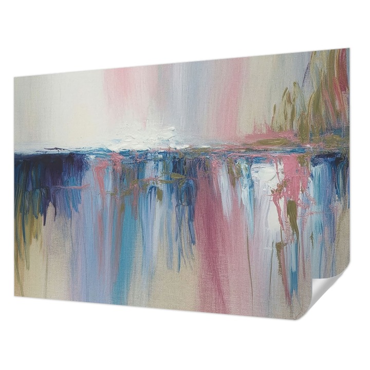 Öntapadós Tapéta Fali Dekoráció, Wallfluent, Színes absztrakció, Szürke, 312 x 219 cm, Dekoráció, Falra, 010170060960000284909