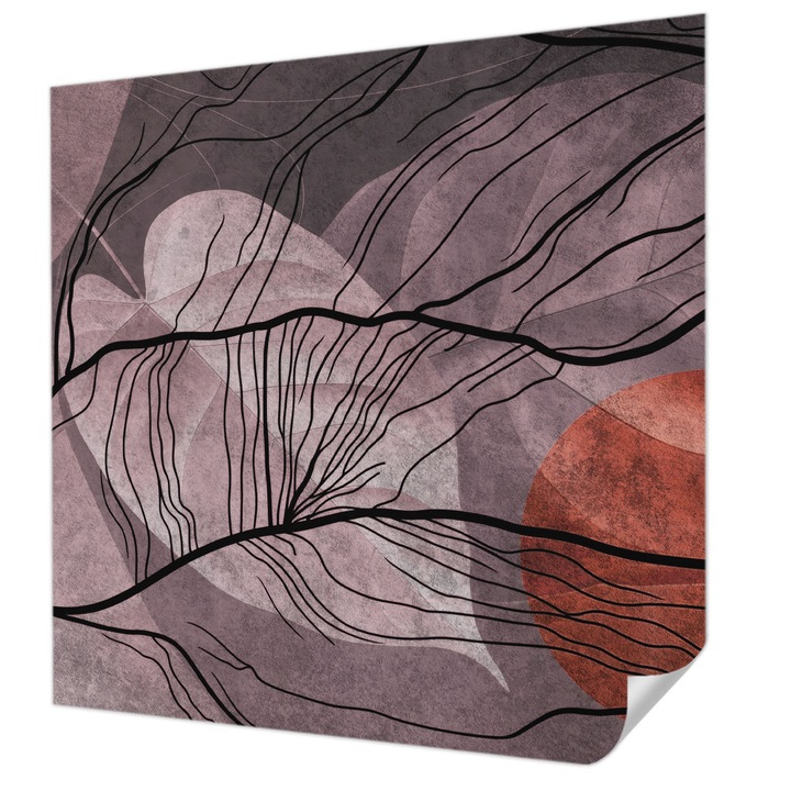 Öntapadós Tapéta Fali Dekoráció, Wallfluent, Energetikai absztrakció, Szürke, 250 x 250 cm, Modern Dizájn, Nedvesség- És Foltálló, 010170060030000284908