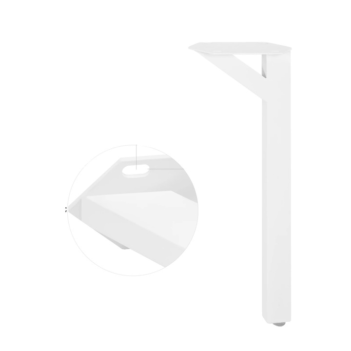 Крака за маса, Y-образен дизайн, лесен монтаж, цвят слонова кост, комплект от 4 броя