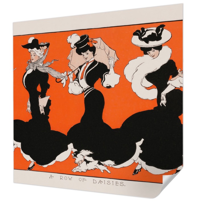 Öntapadós Dekor Tapéta, Wallfluent, Női ruhák, Fekete, 250 x 250 cm, Klasszikus, Könnyen Felszerelhető, 010170060030000285285