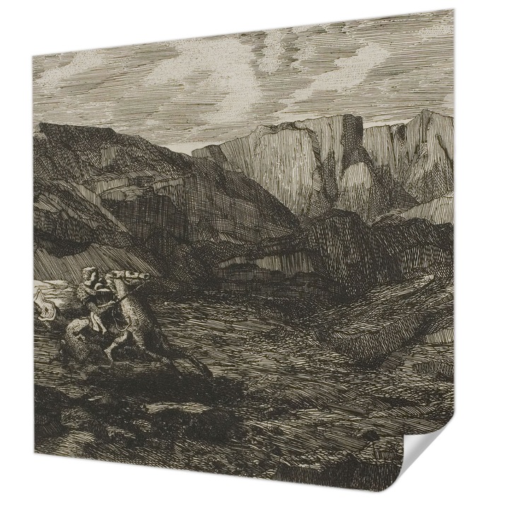 Öntapadós Dekor Tapéta, Wallfluent, Hegyi utazás, Barna, 250 x 250 cm, Fali Dekoráció, Nedvesség- És Foltálló, 010170060030000285281