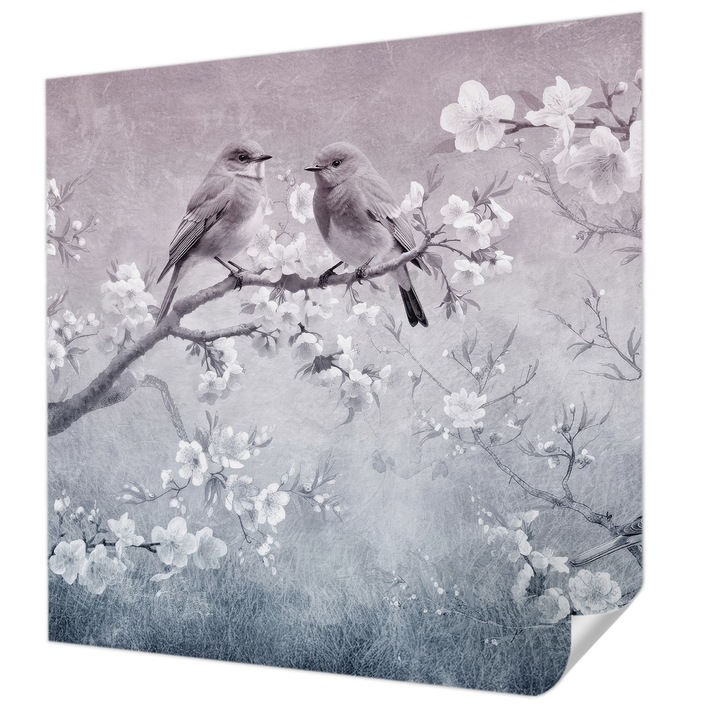 Öntapadós Dekor Tapéta, Wallfluent, Finom természet, Szürke, 250 x 250 cm, Könnyen Tisztítható, Nedvességálló, 010170060030000285313