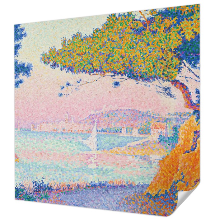 Öntapadós Dekor Tapéta, Wallfluent, Színes táj, Kék, 250 x 250 cm, Modern Dizájn, Könnyen Felszerelhető És Tisztítható, 010170060030000285347