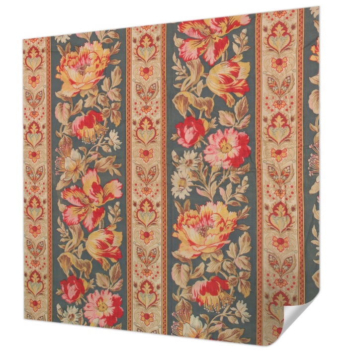 Öntapadós Tapéta Fali Dekoráció, Wallfluent, Színes virágok, Szürke, 250 x 250 cm, Modern Dizájn, Könnyen Felszerelhető És Tisztítható, 010170060030000285356