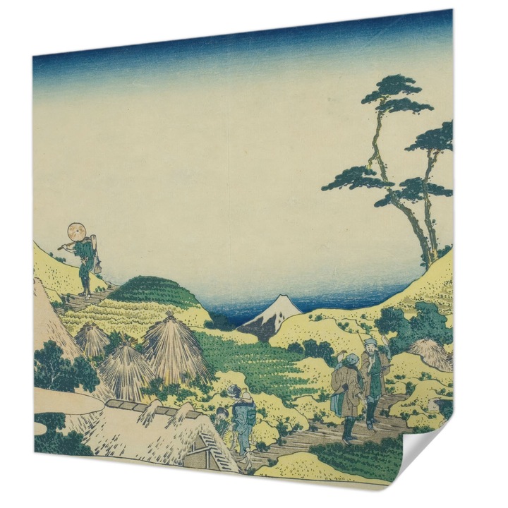 Öntapadós Tapéta Fali Dekoráció, Wallfluent, Vidéki táj, Kék, 250 x 250 cm, Dekoráció, Falra, 010170060030000285357