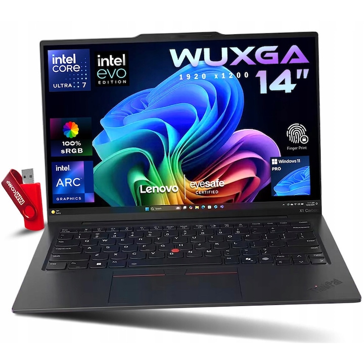 Laptop Lenovo ThinkPad X1 Carbon G13, Intel Core Ultra 7 258V, 32GB 4TB SSD, Intel Arc Graphics 140V, 14" WUXGA 1920x1200, 8533 MHz, Windows 11 Pro
