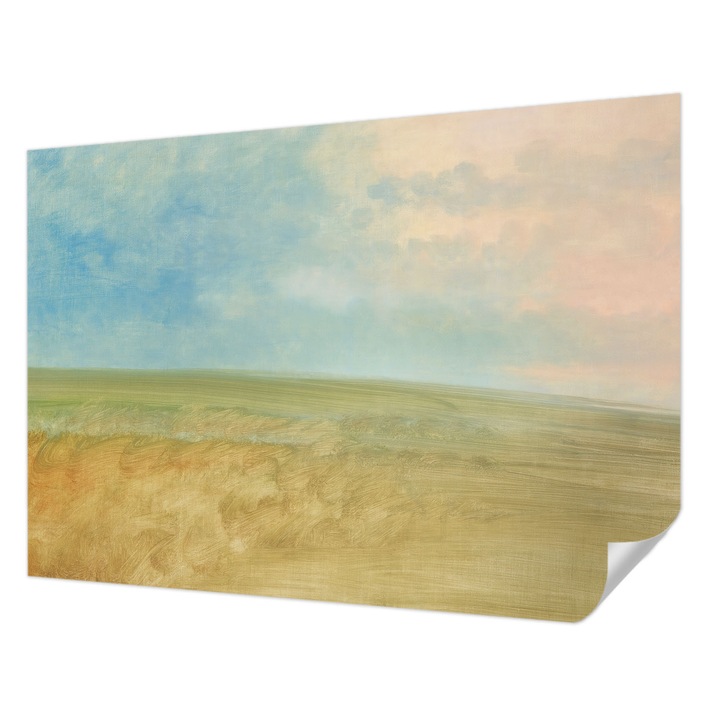 Fali Fotótapéta Autocolant, Wallfluent, Campuri pastelate, Albastru, 312 x 219 cm, Pentru Perete, Rezistente La Apa, Umiditate Si Pete, 010170060960000285635