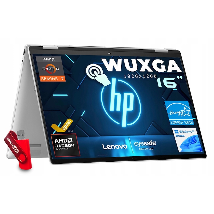 Laptop HP 17, 17.3" Full HD, Intel® Core™ 7 150U pana la 5.4 GHz, 16 GB RAM DDR4 3200, 512 GB SSD, Intel® Graphics, Windows 11 Home, Natural Silver 512 GB