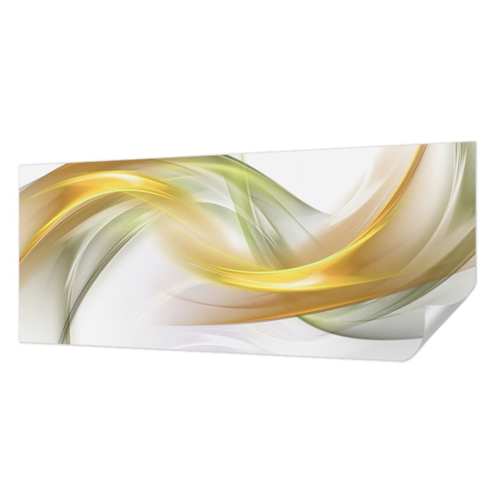 Öntapadós Tapéta Falra, Wallfluent, Folyékony harmónia, Fehér, 250 x 104 cm, Előszobába, Hálószobába, 010170060020000002260