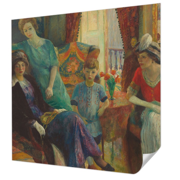 Öntapadós Tapéta Fali Dekoráció, Wallfluent, Klasszikus elegancia, Kék, 250 x 250 cm, Erős Ragasztó, Modern Belsőépítészeti Dekoráció, 010170060030000285391