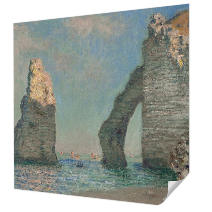 Öntapadós Tapéta Falra, Wallfluent, Sziklás táj, Kék, 250 x 250 cm, Erős Ragasztó, Modern Belsőépítészeti Dekoráció, 010170060030000285402