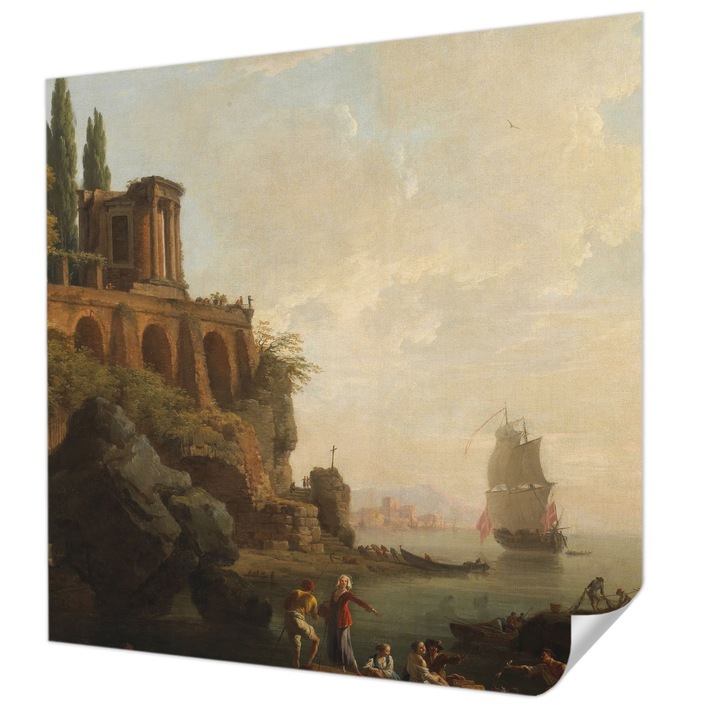 Öntapadós Fotótapéta Falra, Wallfluent, Tengeri táj, Barna, 250 x 250 cm, Fali Dekoráció, Nedvesség- És Foltálló, 010170060030000285407