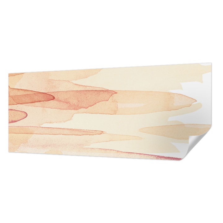 Öntapadós Fotótapéta Falra, Wallfluent, Pasztell ecsetvonások, Bézs, 250 x 104 cm, Előszobába, Hálószobába, 010170060020000012093