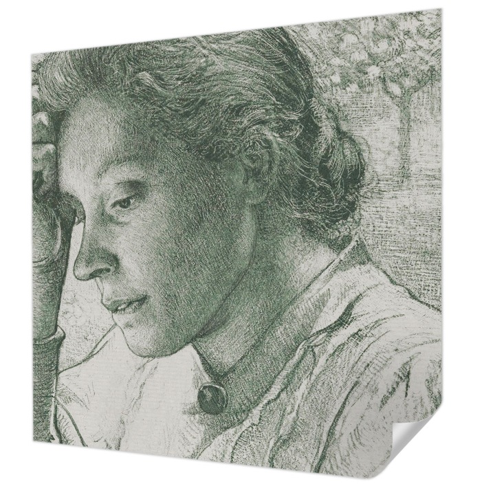 Öntapadós Tapéta Falra, Wallfluent, Fényvisszaverő nő, Szürke, 250 x 250 cm, Klasszikus, Könnyen Felszerelhető, 010170060030000285455