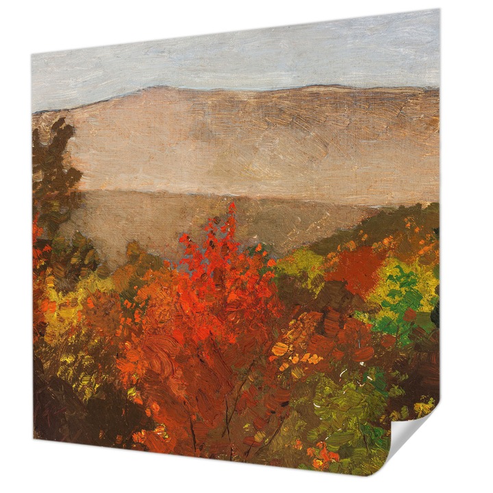 Öntapadós Fotótapéta Falra, Wallfluent, Őszi panoráma, Piros, 250 x 250 cm, Fali Dekoráció, Nedvesség- És Foltálló, 010170060030000285460