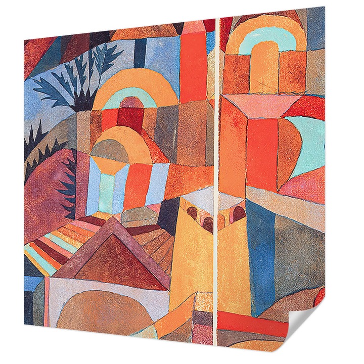 Öntapadós Dekor Tapéta, Wallfluent, Színes mozaik, Narancssárga, 250 x 250 cm, Modern Dizájn, Könnyen Felszerelhető És Tisztítható, 010170060030000285467