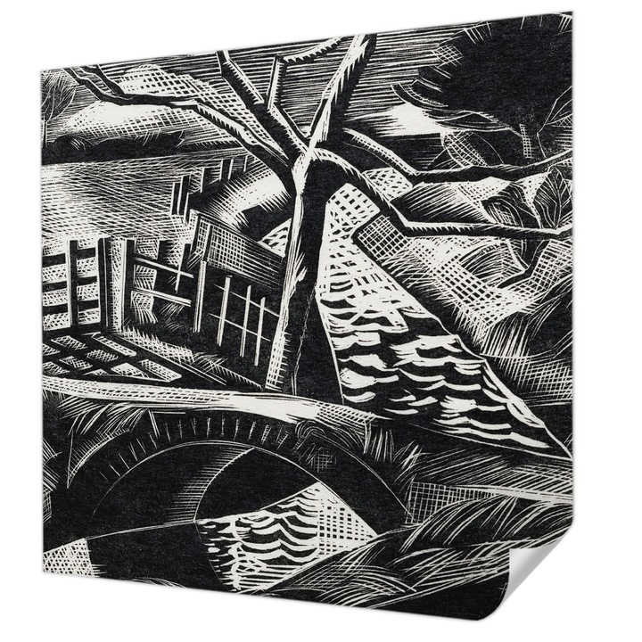 Öntapadós Dekor Tapéta, Wallfluent, Építészeti tájkép, Fekete és fehér, 250 x 250 cm, Fali Dekoráció, Nedvesség- És Foltálló, 010170060030000285468