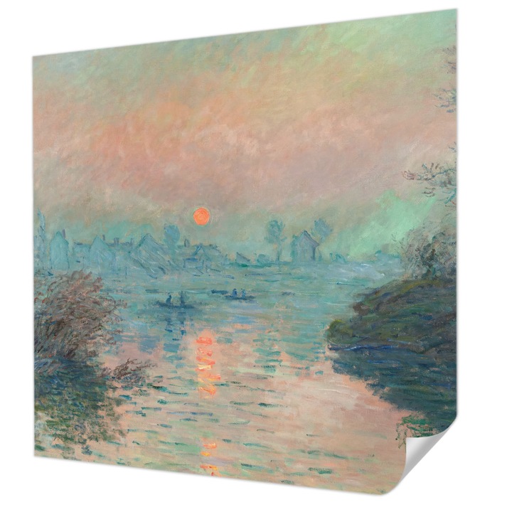 Öntapadós Tapéta Fali Dekoráció, Wallfluent, Légköri szürkület, Kék, 250 x 250 cm, Klasszikus, Könnyen Felszerelhető, 010170060030000285478