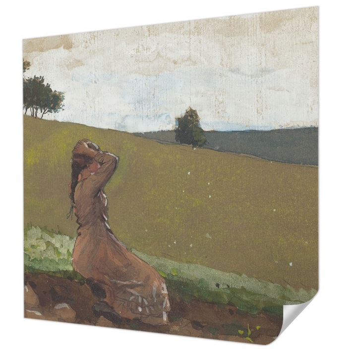 Öntapadós Tapéta Falra, Wallfluent, Egy csendes jelenet, Zöld, 250 x 250 cm, Előszobába, Hálószobába, 010170060030000285521