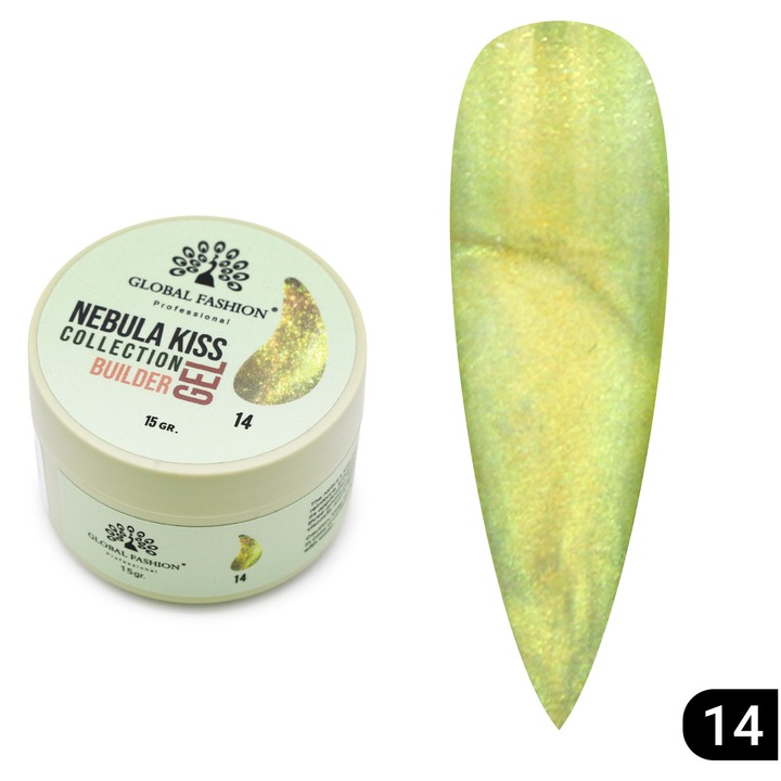 Gel pentru modelarea unghiilor 15 gr, Nebula Kiss Builder Gel 14