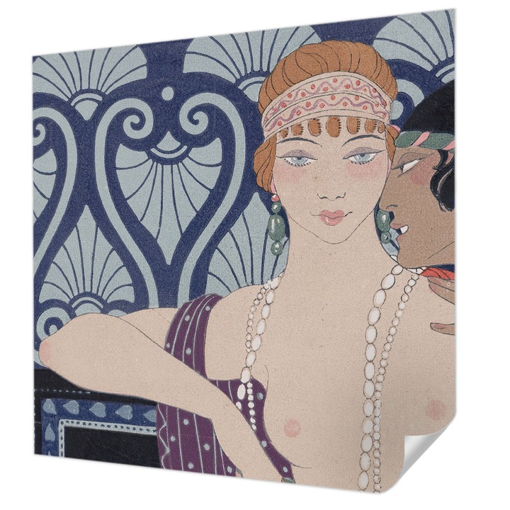 Öntapadós Tapéta Fali Dekoráció, Wallfluent, Művészpár, Tengerészkék, 250 x 250 cm, Modern Dizájn, Könnyen Felszerelhető És Tisztítható, 010170060030000285540