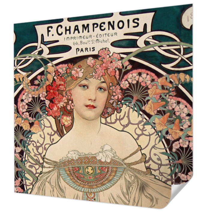 Öntapadós Tapéta Fali Dekoráció, Wallfluent, Virágszimmetria, Szürke, 250 x 250 cm, Erős Ragasztó, Modern Belsőépítészeti Dekoráció, 010170060030000285541