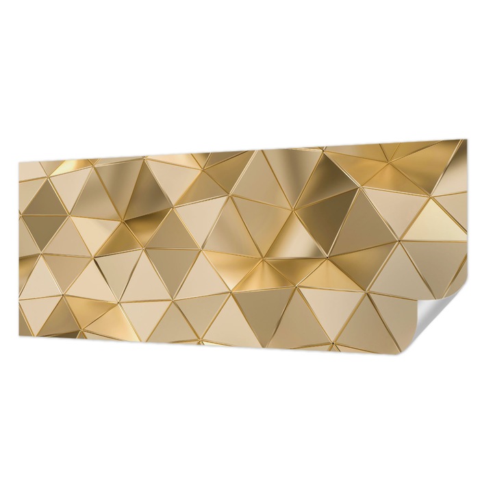 Öntapadós Tapéta Falra, Wallfluent, Háromszög alakú minták, Szürke, 250 x 104 cm, Könnyen Tisztítható, Nedvességálló, 010170060020000056591