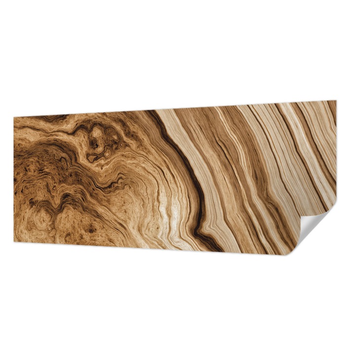 Tapet Autocolant De Perete, Wallfluent, Fibre de lemn, Maro, 250 x 104 cm, Detasabil, Lavabil, 010170060020000057133