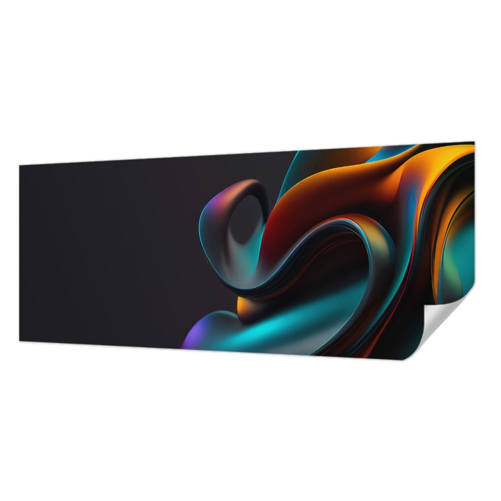 Tapet Textil Autocolant, Wallfluent, Vartej colorat, Portocaliu, 250 x 104 cm, Pentru Sufragerie, Dormitor, 010170060020000075386