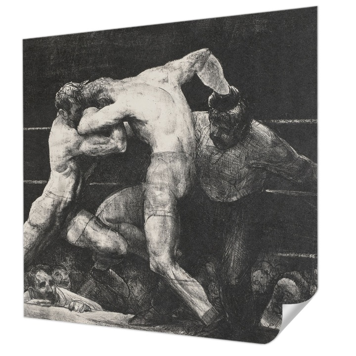 Öntapadós Tapéta Fali Dekoráció, Wallfluent, Ökölvívók párbaja, Fekete, 250 x 250 cm, Modern Dizájn, Könnyen Felszerelhető És Tisztítható, 010170060030000285572