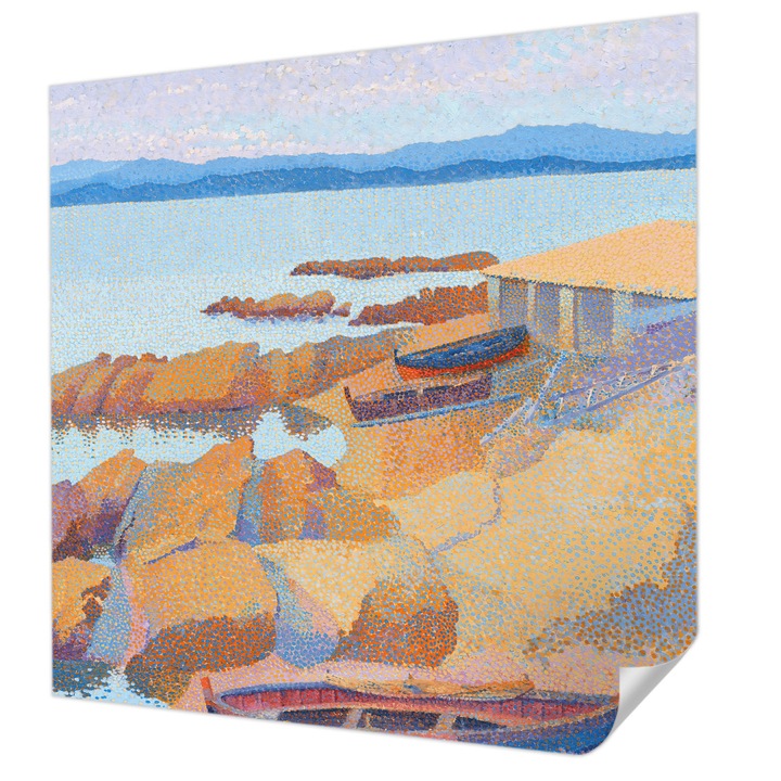 Öntapadós Tapéta Fali Dekoráció, Wallfluent, Tengeri kilátás, Kék, 250 x 250 cm, Dekoráció, Falra, 010170060030000285575