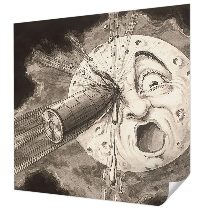 Tapet Textil Autocolant, Wallfluent, Coliziune cosmica, Multicolor, 250 x 250 cm, Detasabil, Lavabil, 010170060030000285621