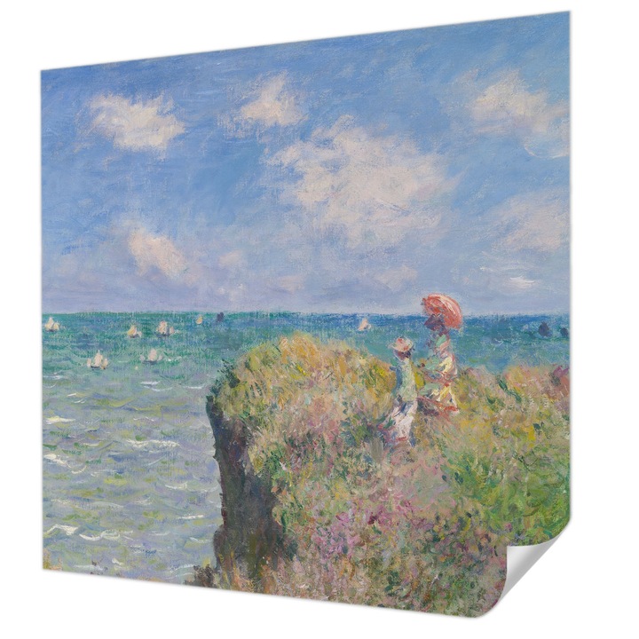 Öntapadós Tapéta Fali Dekoráció, Wallfluent, Békés táj, Kék, 250 x 250 cm, Erős Ragasztó, Modern Belsőépítészeti Dekoráció, 010170060030000285610