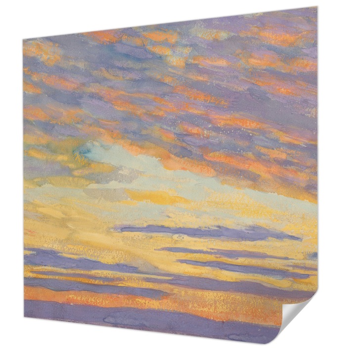 Öntapadós Fotótapéta Falra, Wallfluent, Pasztell égbolt, Lila, 250 x 250 cm, Modern Dizájn, Könnyen Felszerelhető És Tisztítható, 010170060030000285627