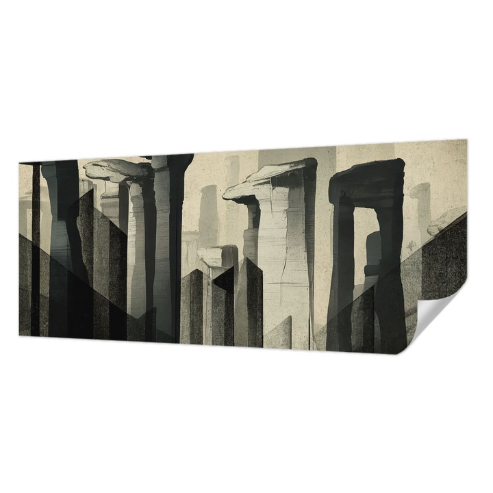 Tapet Autodeziv De Perete, Wallfluent, Arhitectura bruta, Gri, 250 x 104 cm, Pentru Interior, Usor De Curatat, 010170060020000284767