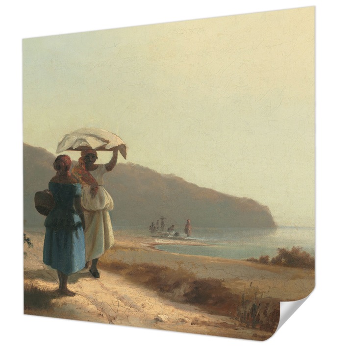 Öntapadós Dekor Tapéta, Wallfluent, Egy tengerparti séta, Bézs, 250 x 250 cm, Erős Ragasztó, Modern Belsőépítészeti Dekoráció, 010170060030000285636