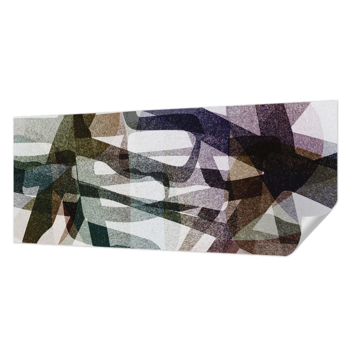 Tapet Textil Autocolant, Wallfluent, Funde colorate, Negru, 250 x 104 cm, Pentru Sufragerie, Dormitor, 010170060020000284784