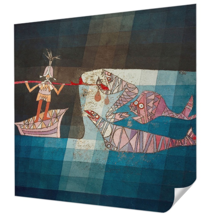 Öntapadós Tapéta Falra, Wallfluent, Halász vadász, Fekete, 250 x 250 cm, Könnyen Tisztítható, Nedvességálló, 010170060030000285649