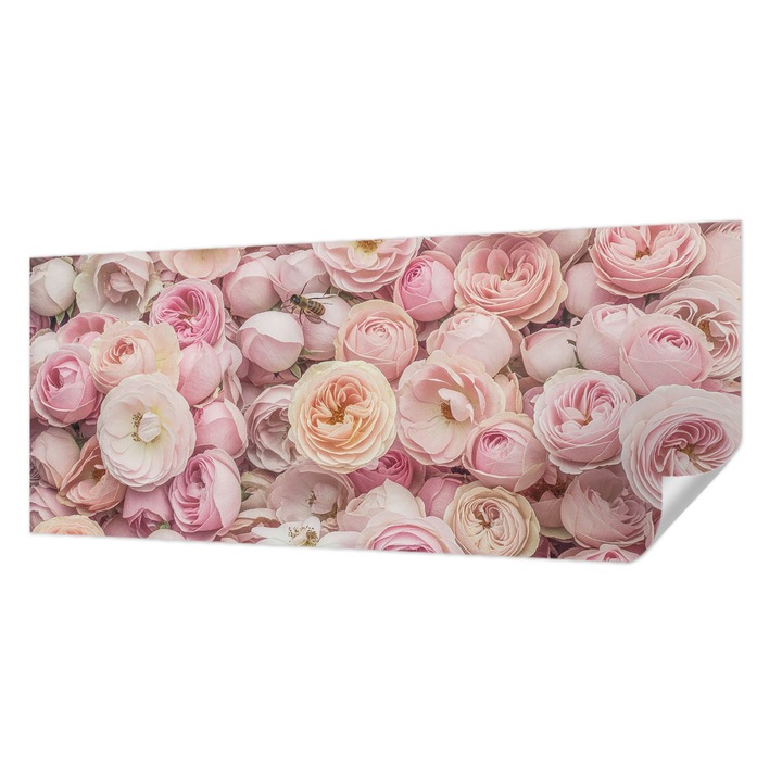 Öntapadós Tapéta Falra, Wallfluent, Gyönyörű virágok, Rózsaszín, 250 x 104 cm, Fali Dekoráció, Nedvesség- És Foltálló, 010170060020000285010