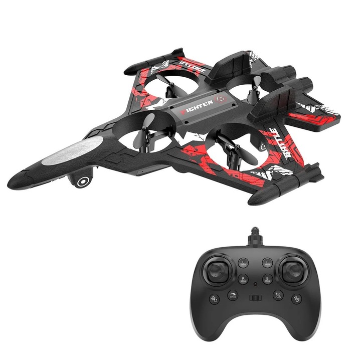 Avion Hab Dron Fekete Piros 2.4G