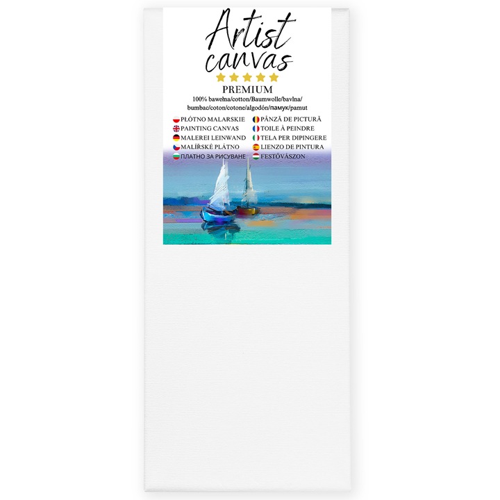 Panza pe sasiu pentru pictura 60X150 cm, alba, ideala pentru pictura