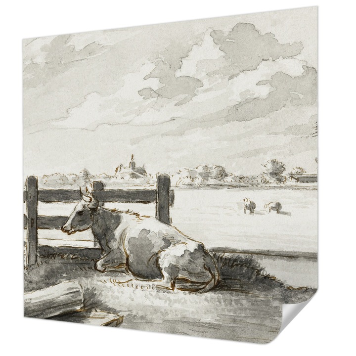 Öntapadós Dekor Tapéta, Wallfluent, Vidéki idill, Fehér, 250 x 250 cm, Dekoráció, Falra, 010170060030000285423