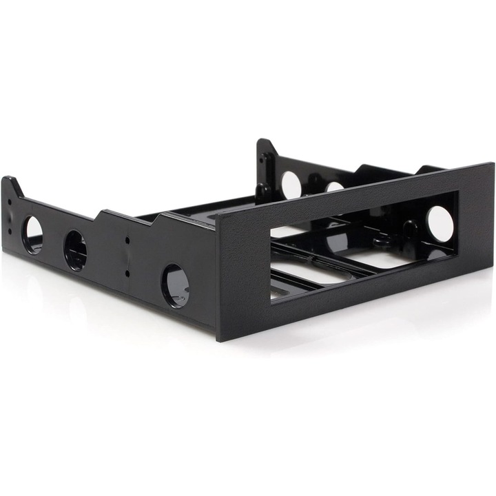 Suport rack pentru unitate 3.5 inch Startech, montare în bay de 5.25 inch, negru